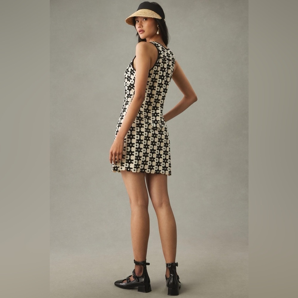 Anthropologie Black and White Mini Dress - Picture 2 of 2